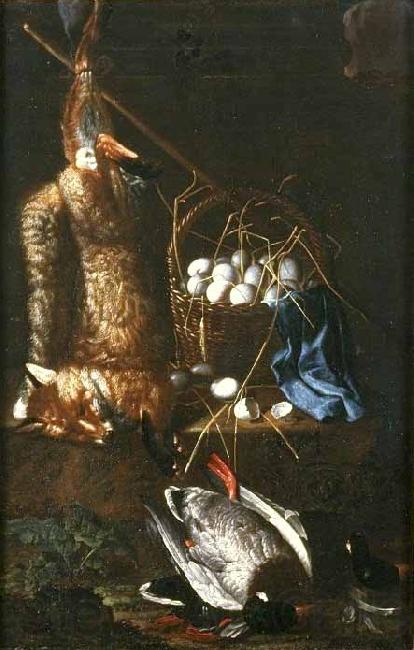 Hamilton Easter Field Still life with a dead fox and ducks Norge oil painting art